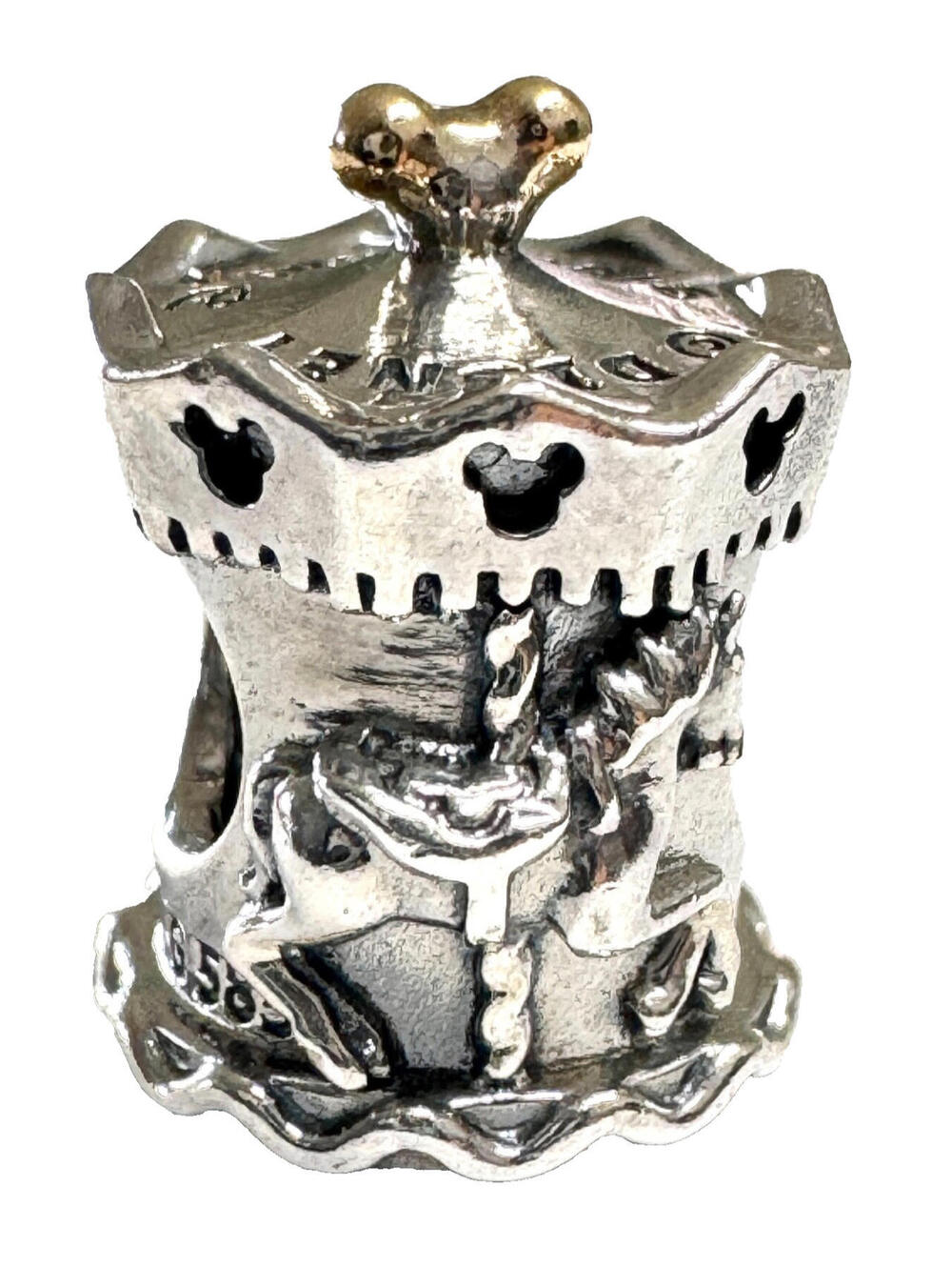 Pandora Silver and Gold Carousel Charm disney